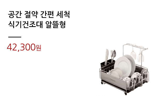 공간 절약 간편 세척/식기건조대 알뜰형 			